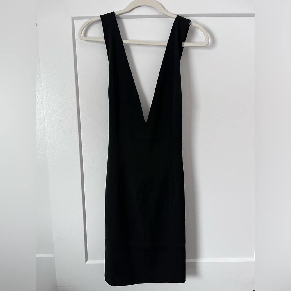 French Connection Little Black Dress Size Medium Deep V neck